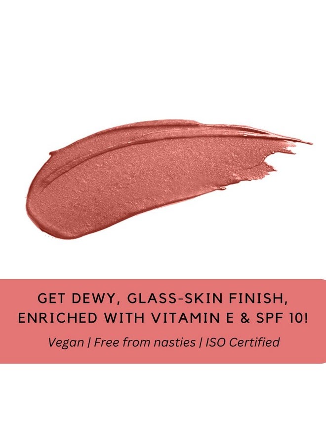 Spekta Dewy Diva 3-In-1 Lip Cheek And Eye Shadow Tint | Glass Skin Finish | Buildable Makeup Liquid Blush (4.2Ml, Vegan) (302 Coco Bean (Brown))  - Image 2