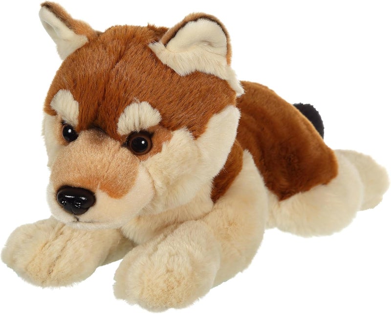 جيبسي Gipsy Toys - ذئب قطيفة عريض بني وبيج - 25 سم - Image 1