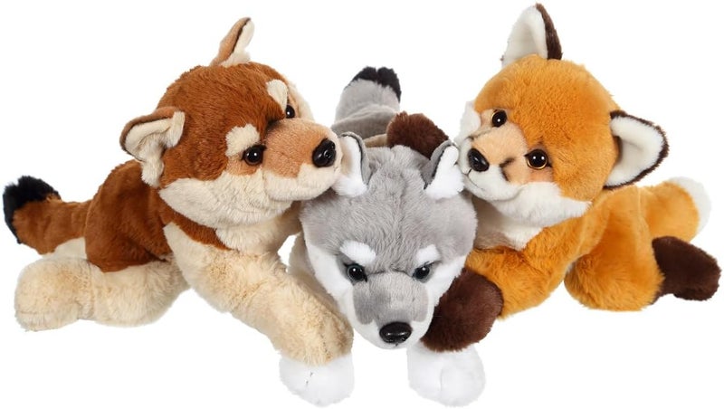 جيبسي Gipsy Toys - ذئب قطيفة عريض بني وبيج - 25 سم - Image 2