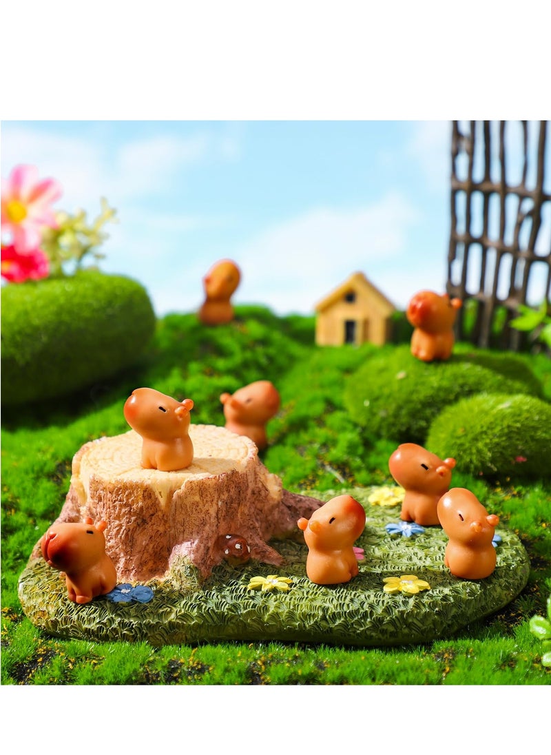 SYOSI - 50 Pcs Capybara Figurines Mini Capybara Resin Figurines Capybara Figure Ornament Miniature Animal Desktop Tabletop Outdoor Craft Decor for Garden Accessories Decorations Gifts(Classic Style) - Image 1