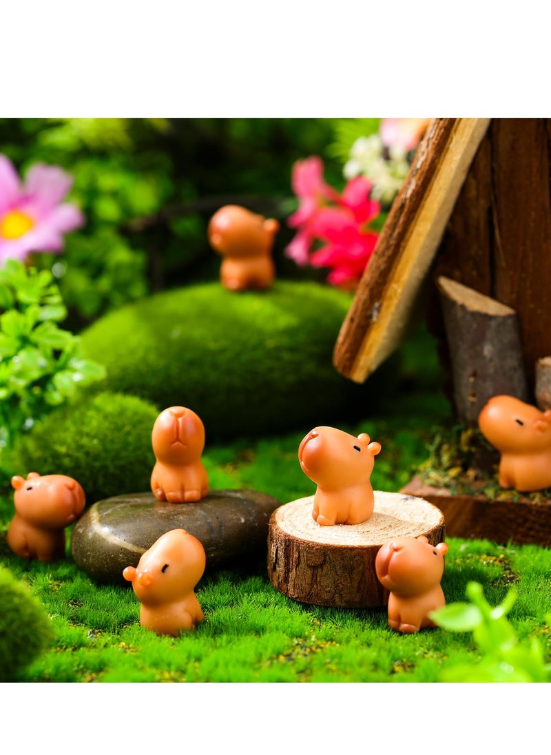 SYOSI - 50 Pcs Capybara Figurines Mini Capybara Resin Figurines Capybara Figure Ornament Miniature Animal Desktop Tabletop Outdoor Craft Decor for Garden Accessories Decorations Gifts(Classic Style) - Image 1