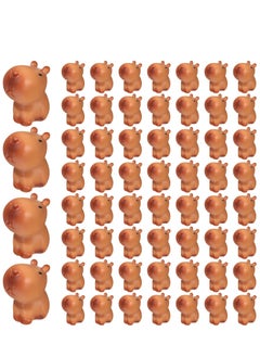50 Pcs Capybara Figurines Mini Capybara Resin Figurines Capybara Figure Ornament Miniature Animal Desktop Tabletop Outdoor Craft Decor for Garden Accessories Decorations Gifts(Classic Style)