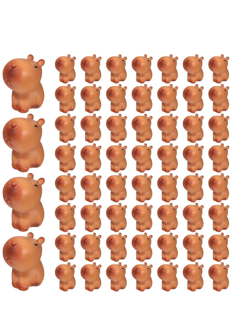 SYOSI - 50 Pcs Capybara Figurines Mini Capybara Resin Figurines Capybara Figure Ornament Miniature Animal Desktop Tabletop Outdoor Craft Decor for Garden Accessories Decorations Gifts(Classic Style) - Image 1
