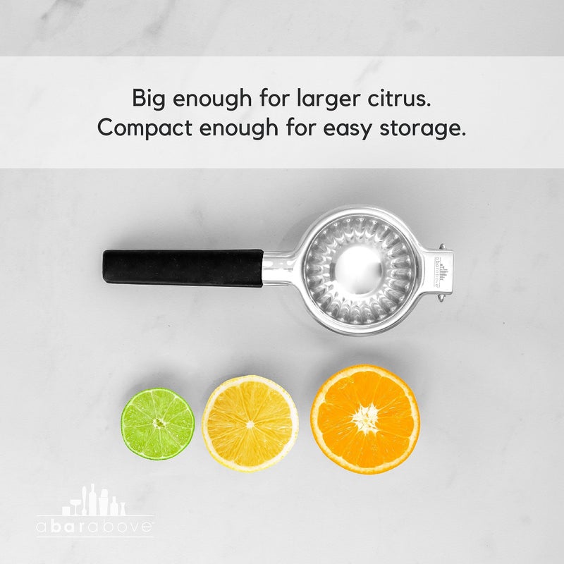 A Bar Above Stainless Steel Hand Juicer, Heavy Duty Citrus Press for Cocktails, Fruit Juice Squeezer for Lemons, Limes, and Oranges, Manual Juicer for Bartenders, Home Bars, and Mixology Kits - Image 2
