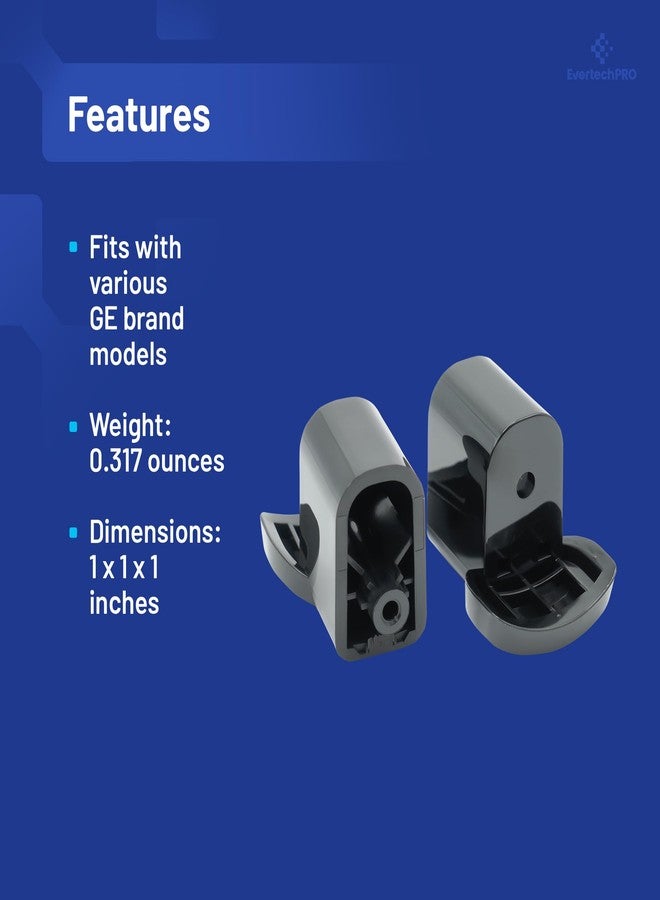 EvertechPRO WB06X10939 Black end cap Pack of 2 Replacement for GE Microwave - Image 4