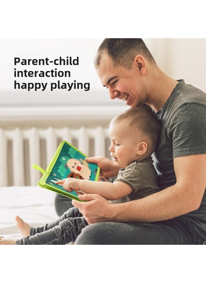 Generic - Baby Toys 0-1 Year Old Baby Cloth Book Early Education Tear Can Bite Tear Tear Book Hook And Loop Quiet Book-Color:Dinosaur Photo Album Cloth Book - Image 1