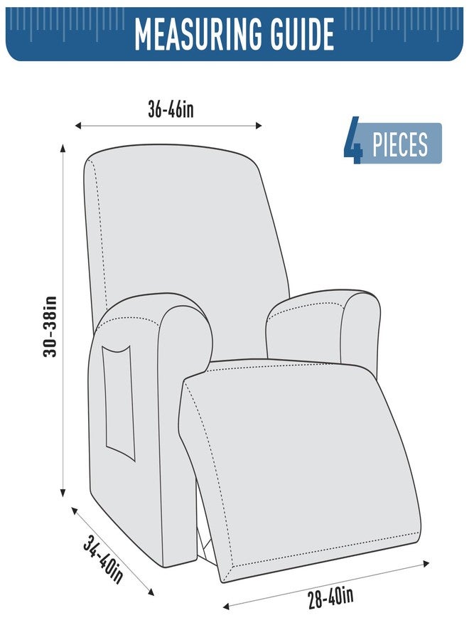 TAOCOCO Oversized Recliner Cover Stretch Recliner Chair Covers, Jacquard Reclining Chair Cover, Furniture Protector Sofa Slipcovers Couch Covers with Elastic Bottom for Kids, Pets (Chocolate) - Image 2