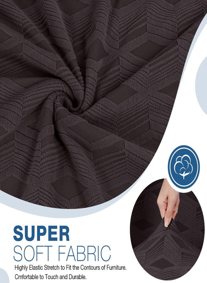 TAOCOCO Oversized Recliner Cover Stretch Recliner Chair Covers, Jacquard Reclining Chair Cover, Furniture Protector Sofa Slipcovers Couch Covers with Elastic Bottom for Kids, Pets (Chocolate) - Image 5