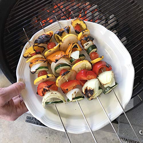 Grillers Choice Kabob Skewers, Set of 14, 15" Shish Kabob Skewers for Grilling. Made With Type 440 Stainless Steel, The highest Grade of Stainless Steel. Strong metal skewers. - Image 4