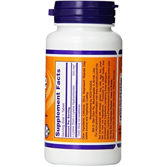 now Lysine 500 mg, 100 Tablets (Pack of 2) - Image 3