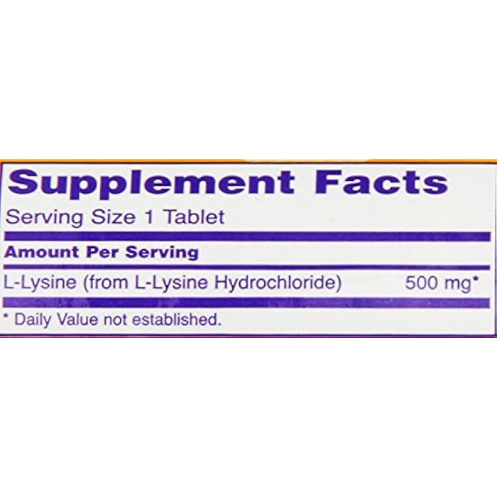 now Lysine 500 mg, 100 Tablets (Pack of 2) - Image 4