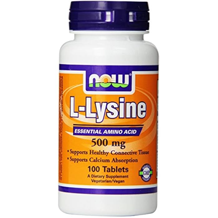 now Lysine 500 mg, 100 Tablets (Pack of 2) - Image 1