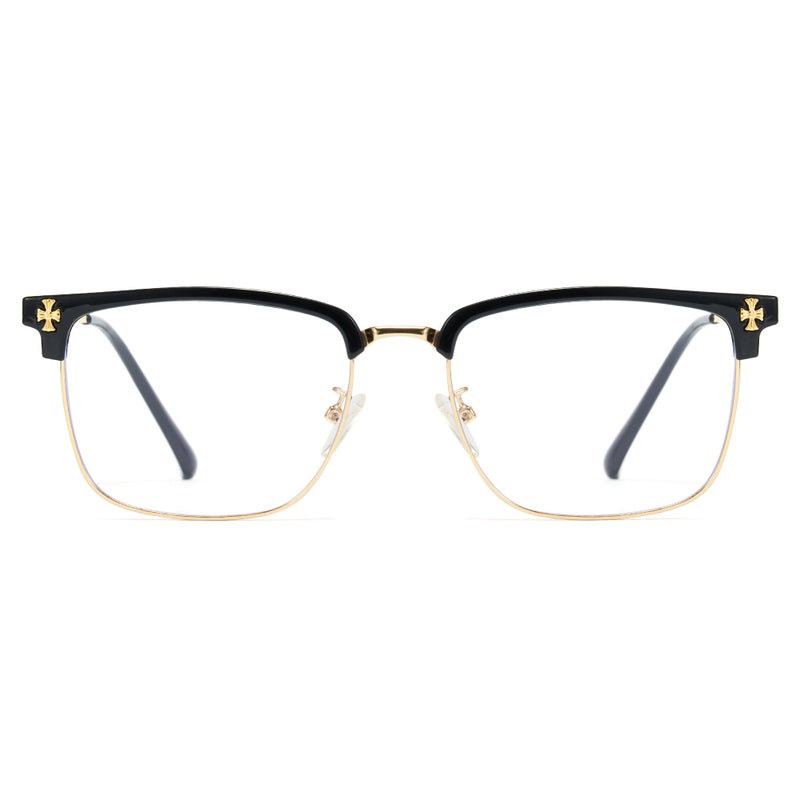 Cyxus Retro Blue Light Glasses Men - Square TR90 Metal Blowline Frame Stylish Trendy for Computer Daily Work 8252 - Image 2