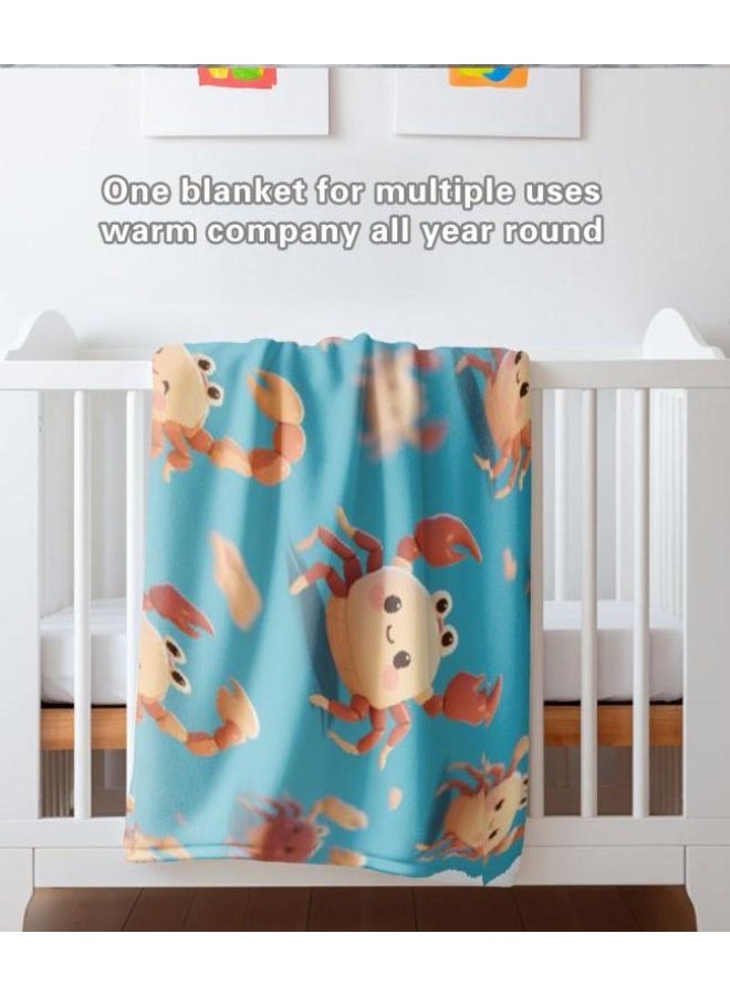 عام بطانية رقيقة من الفانيلا الكرتونية للأطفال والرضع (دافئة ومريحة، ومناسبة للنوم والألعاب) 70 سم * 100 سم - Image 4