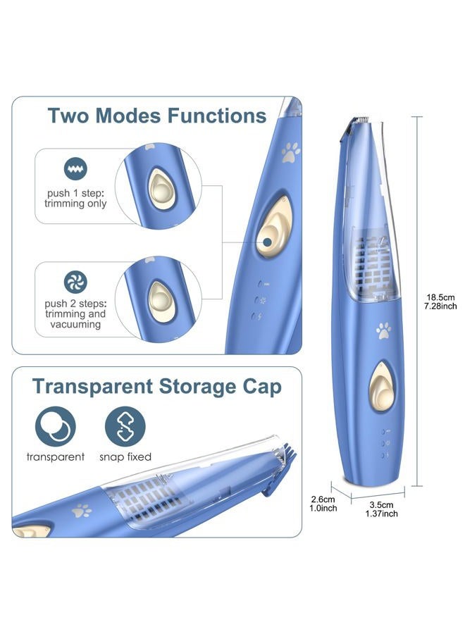 Ankilo Upgraded Dog Paw Trimmer - Cordless Electric Grooming Clippers, Rechargeable Foot Trimmer for Small Pets, Cats & Dogs (Blue) - Image 5