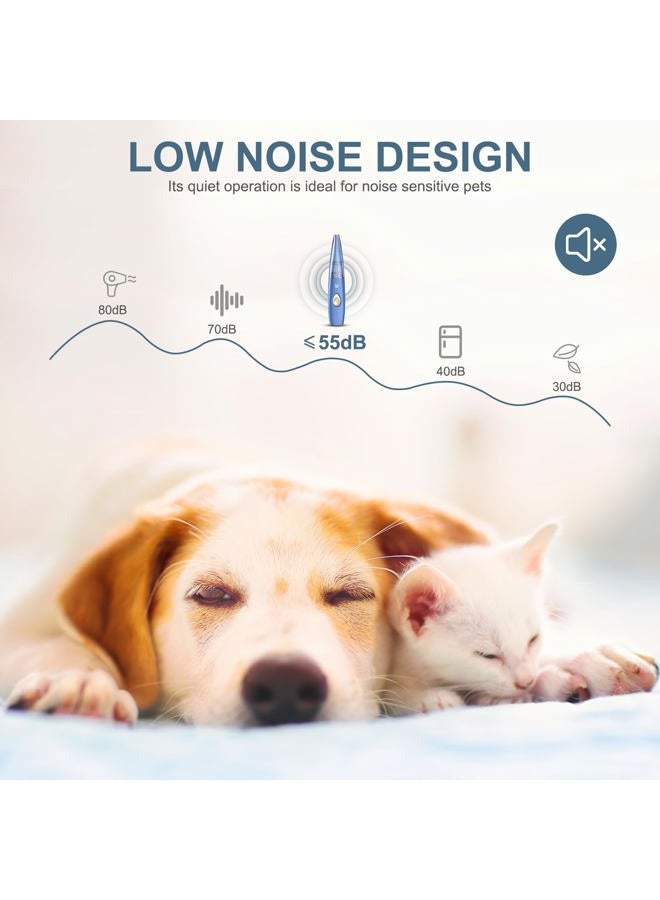 Ankilo Upgraded Dog Paw Trimmer - Cordless Electric Grooming Clippers, Rechargeable Foot Trimmer for Small Pets, Cats & Dogs (Blue) - Image 3