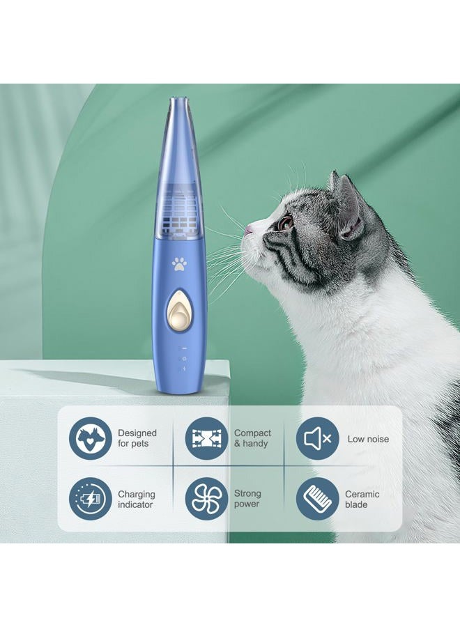 Ankilo Upgraded Dog Paw Trimmer - Cordless Electric Grooming Clippers, Rechargeable Foot Trimmer for Small Pets, Cats & Dogs (Blue) - Image 2