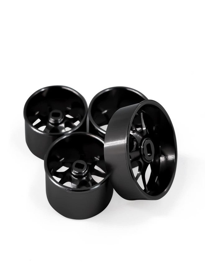 Abendor 4Pcs Metal 1/24 1/28 RC Car Drift Wheels, [2N+2W] 22mm 1/28 RC Car Drift Hubs for Mini-Z BBS Mini-Q HGD1 Mini-D DRZ Wltoys K969 K989 Rc Car Upgrade Parts (2.5 Degree, Black) - Image 4
