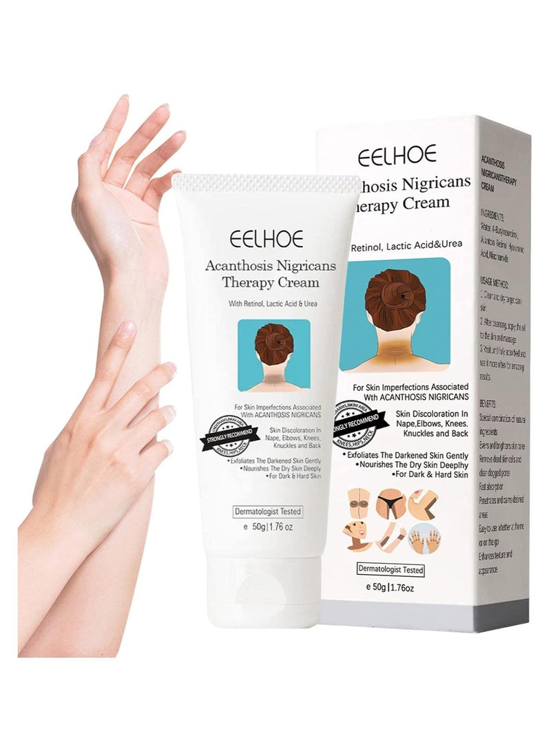 EELHOE Acanthosis Nigricans Therapy Cream- with Lactic Acid ,Dermatologist Tested Retinol Cream , Hyperpigmentation Removal Cream , For Dark Body Parts like Neck Ankles Knuckles Armpits 50g - Image 2