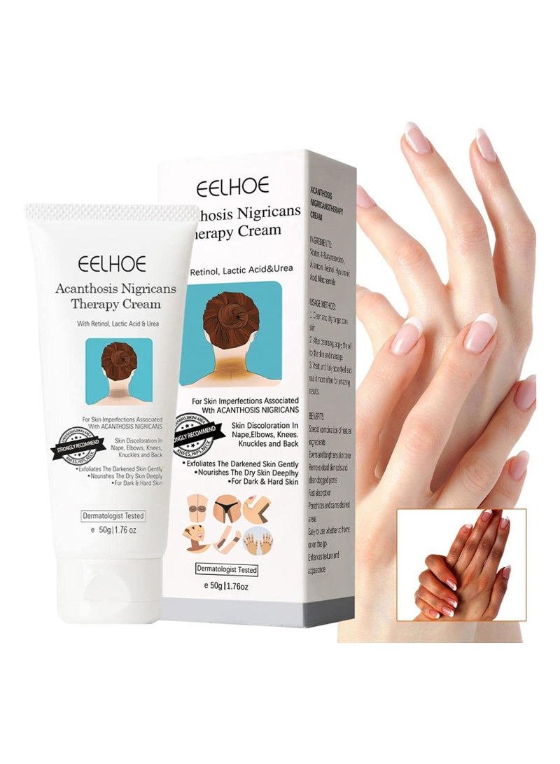 EELHOE Acanthosis Nigricans Therapy Cream- with Lactic Acid ,Dermatologist Tested Retinol Cream , Hyperpigmentation Removal Cream , For Dark Body Parts like Neck Ankles Knuckles Armpits 50g - Image 1