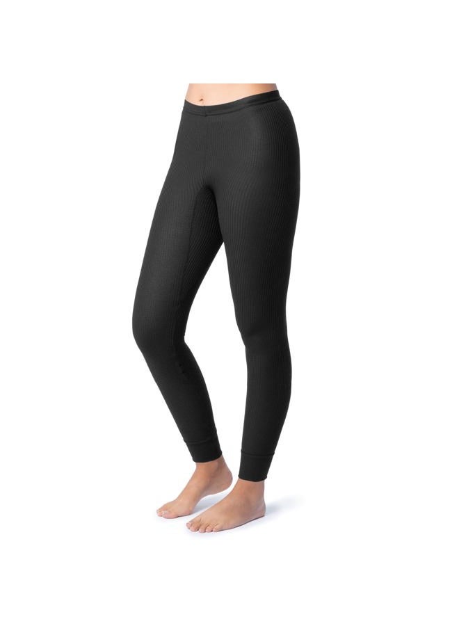 Indera Women's Warmwear Traditional Thermal Underwear Pant, Black, X-Large 5000DR - Image 4