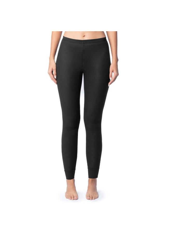 Indera Women's Warmwear Traditional Thermal Underwear Pant, Black, X-Large 5000DR - Image 1