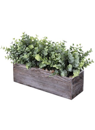 Faux Eucalyptus Plants in Rustic Rectangular Wood Planter Box Artificial Eucalyptus Greenery Arrangement Potted Plant in Dusty Green for Wedding Centerpiece Office Room Table Windowsill Dcor - pzsku/Z6DB9C55A09DBF0E09AFBZ/45/1749490119/9f267c3e-e2fc-4e73-b7e4-0cba462b95fb