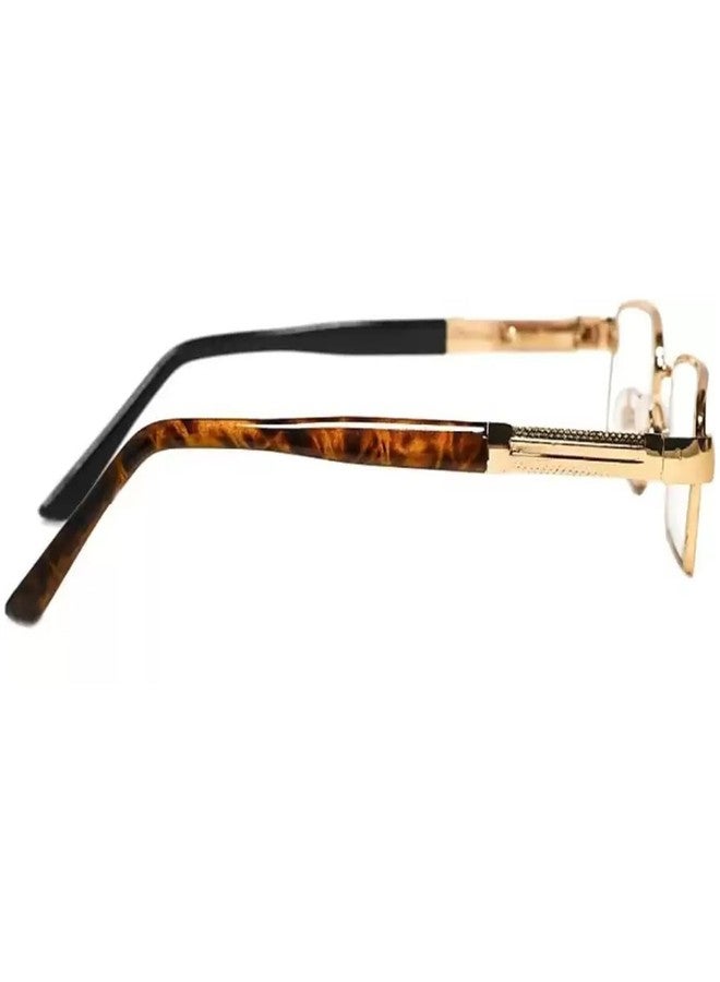 CRIBA Premium Golden Frame Reading Glass +0.75+1.00+1.25+1.50+1.75 +2.00+2.25 +2.50+2.75+3.00+3.25 For Single Vision Power Eyeglass-J (+3.00) - Image 2