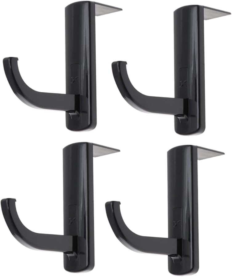 Angoily 4 Pack Black Headphone Hanger Hook Compact Storage Rack Prevents Scratches - Image 2