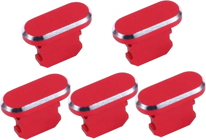 Red USB Charging Port Plugs Stoppers Covers Protect from Dust and Debris Easy to Use - Image 1