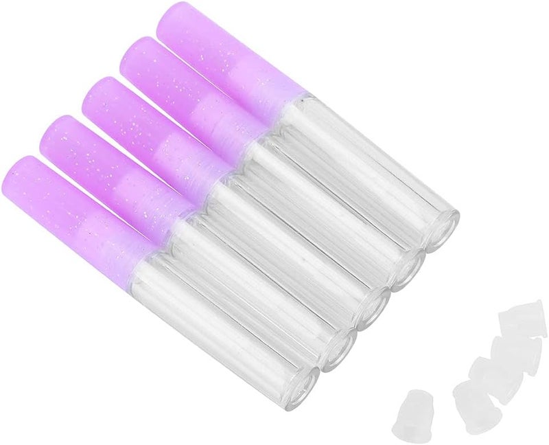 50pcs 1.3ml Mini Lip Gloss Tubes, Empty Lip Gloss Containers with Purple Caps, Reusable Plastic Bottles for DIY Lip Gloss, Lip Oil or Tinted Liquid, Compact Refillable Vials for - Image 4