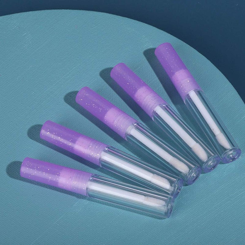 50pcs 1.3ml Mini Lip Gloss Tubes, Empty Lip Gloss Containers with Purple Caps, Reusable Plastic Bottles for DIY Lip Gloss, Lip Oil or Tinted Liquid, Compact Refillable Vials for - Image 5