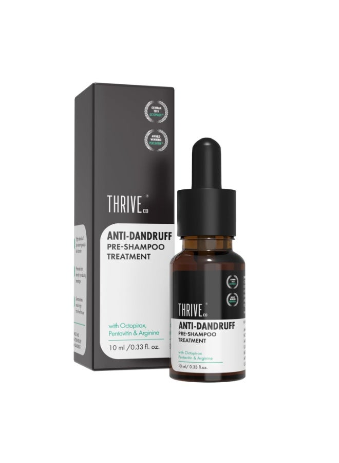 ThriveCo Anti Dandruff Hair Serum Pre-Shampoo Dandruff Treatment for Itchy, Dry & Flaky Scalp | With Octopirox, Pentavitin & Arginine | Reduces Hair Breakage & Strengthens Hair for Men & Women | 10ml - Image 1