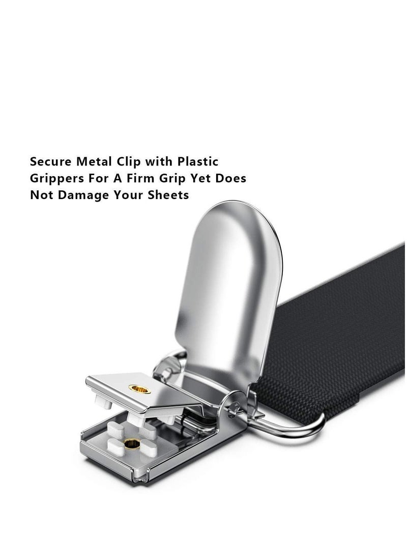 NIBEMINENT - Ironing Board Cover Clips Adjustable Pad Braces Fasteners Mini Suspenders Keep Flat and Secure Tention Elastic Strap - Image 1