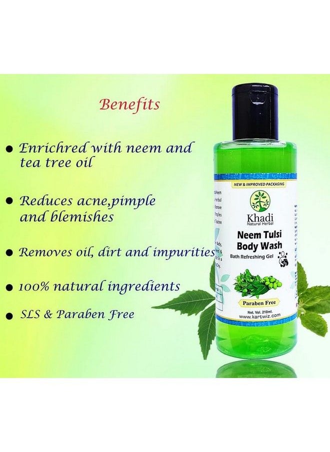 Khadi Natural Herbal Neem & Tulsi Body Wash 420Ml  - Image 5
