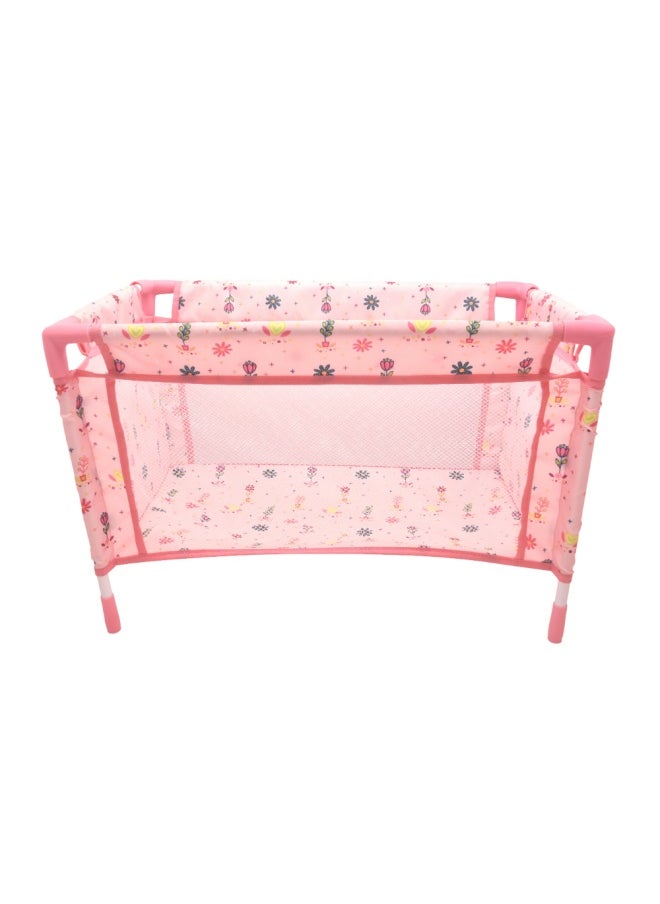 dolls world - Large Travel Cot With Quilt Pillo With & Travel Bag For Dolls Up To 18 inch from Peterkin gift for kids of Age above 3 years - Image 1