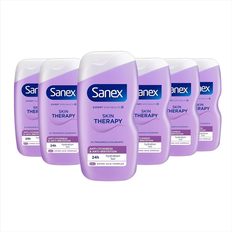 Sanex Skin Therapy AntiItchiness AntiIrritation Shower Oil 450ml shower gel for itchy skin for atopicprone skin reduce irritation in just 3 days of use amino acid complex with omega3