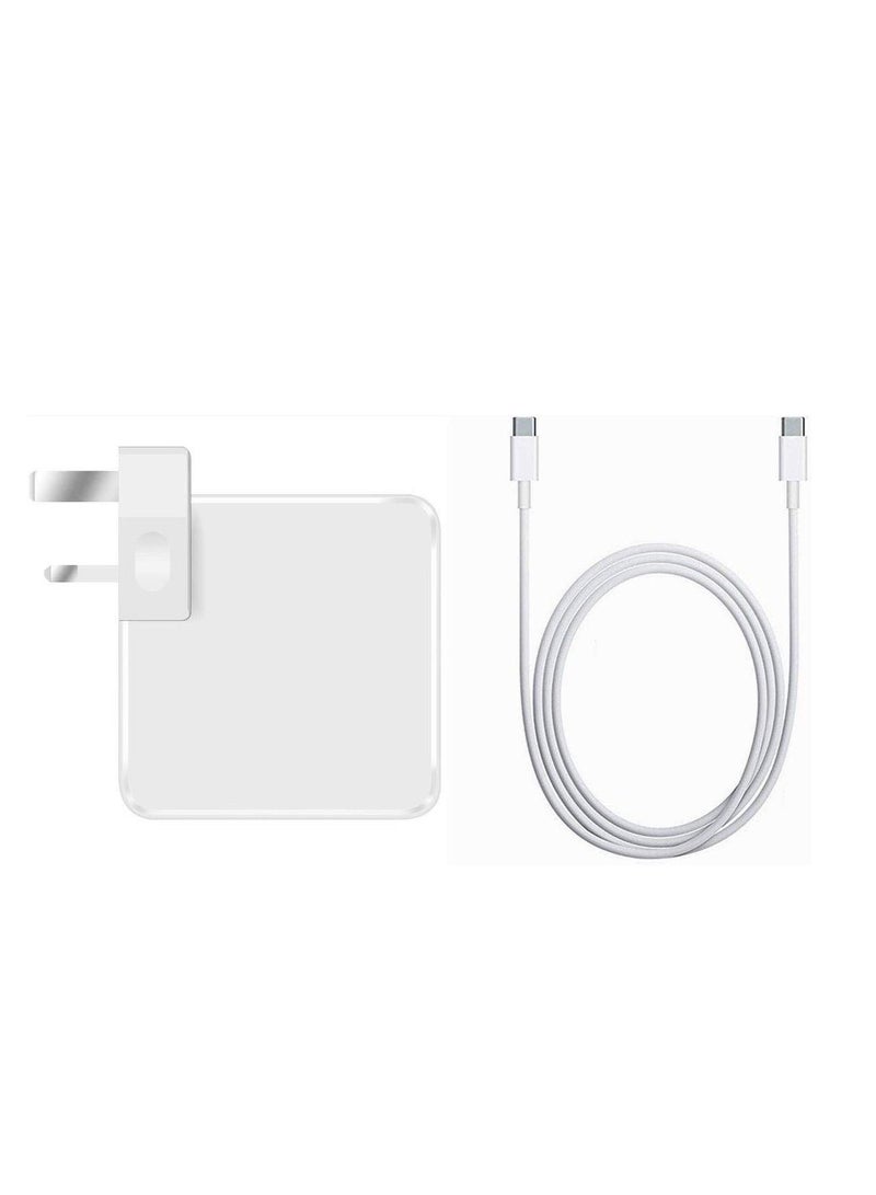 USB Type C Wall Plug Power Adaptor PD Charger Replacement 96W with 200cm Cable for 2016 MacBook Pro 15 inch 13 inch and Type C Mobile and iPhone - Image 1
