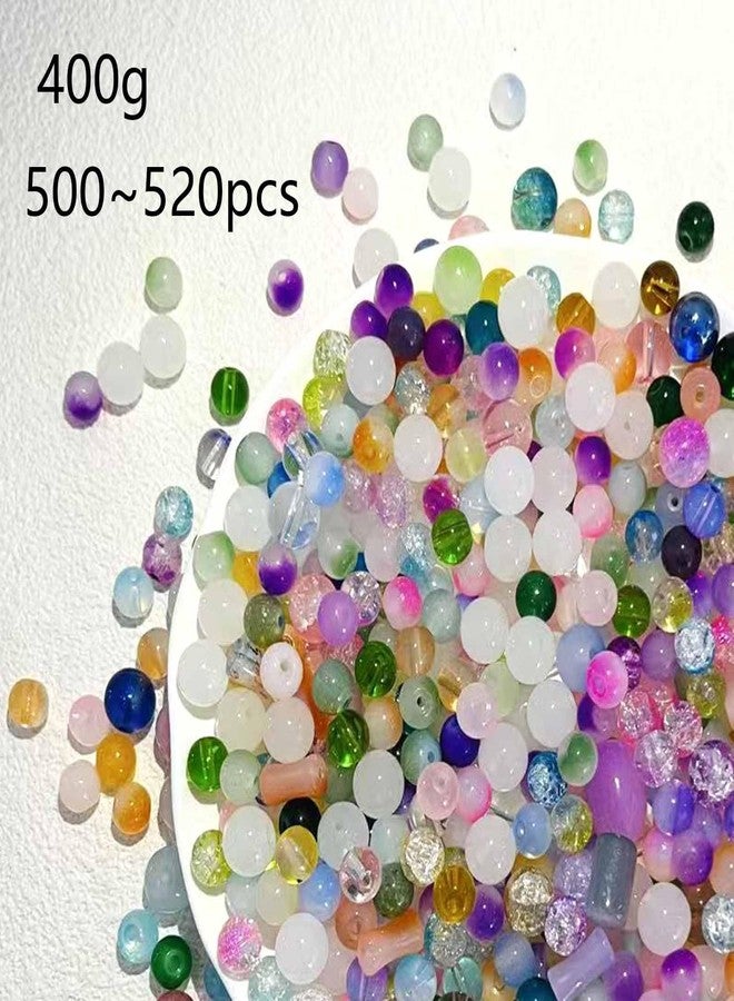 DAHI 500pcs 8mm Assorted Glass Beads Round Colorful Crystal Beads Bulk Crysta Glass Bead for Jewelry Making Bracelets Necklaces Earrings(Color) - Image 2