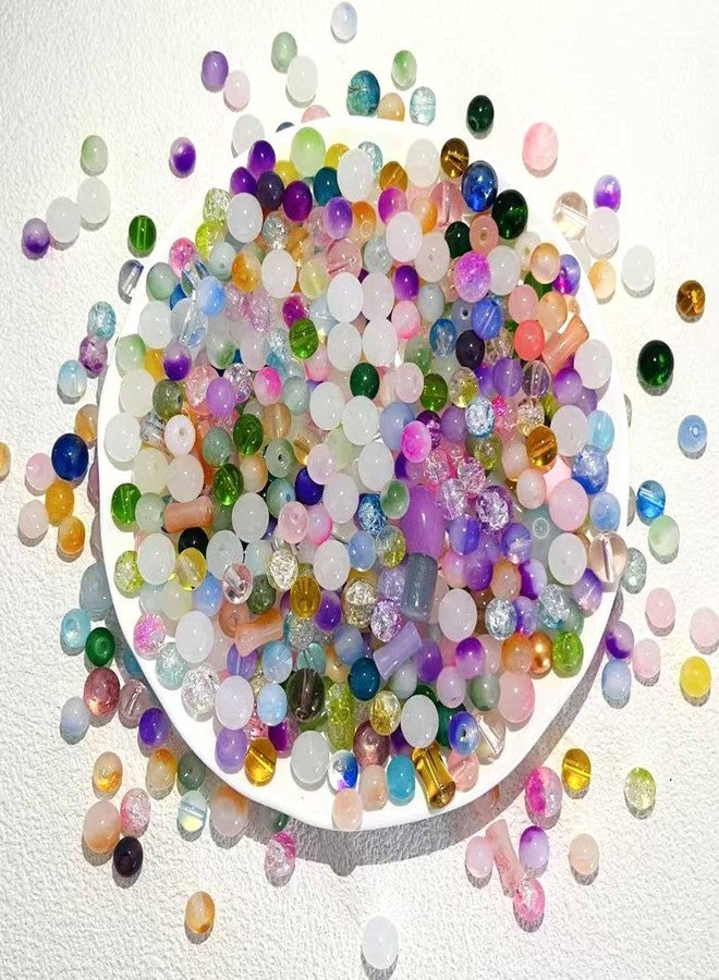 DAHI 500pcs 8mm Assorted Glass Beads Round Colorful Crystal Beads Bulk Crysta Glass Bead for Jewelry Making Bracelets Necklaces Earrings(Color) - Image 4