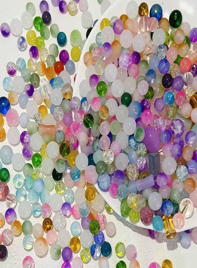 DAHI 500pcs 8mm Assorted Glass Beads Round Colorful Crystal Beads Bulk Crysta Glass Bead for Jewelry Making Bracelets Necklaces Earrings(Color) - Image 3