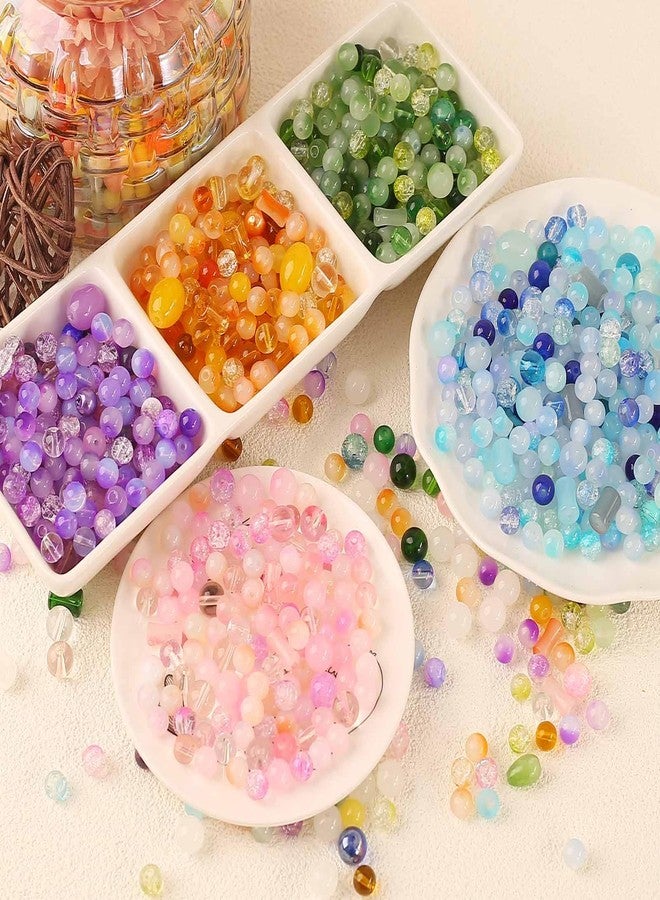 DAHI 500pcs 8mm Assorted Glass Beads Round Colorful Crystal Beads Bulk Crysta Glass Bead for Jewelry Making Bracelets Necklaces Earrings(Color) - Image 5
