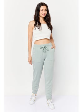 Aerie Women Regular Fit Textured Sweatpants, Sage  - Image 3