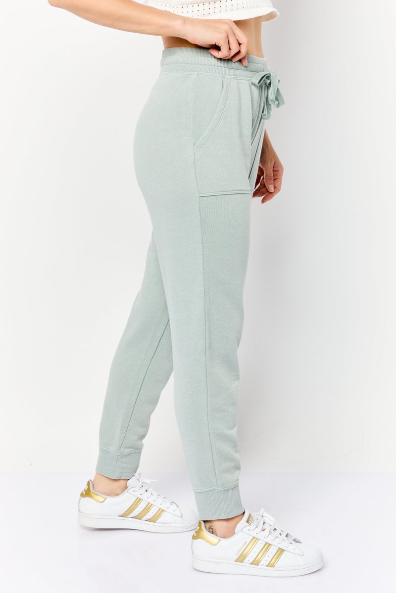 Aerie Women Regular Fit Textured Sweatpants, Sage - Image 2