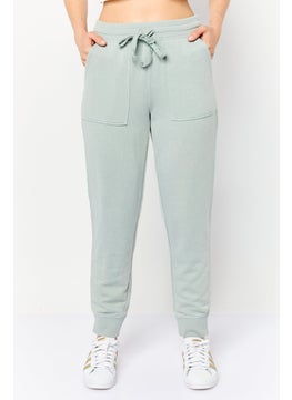 Aerie Women Regular Fit Textured Sweatpants, Sage  - Image 1