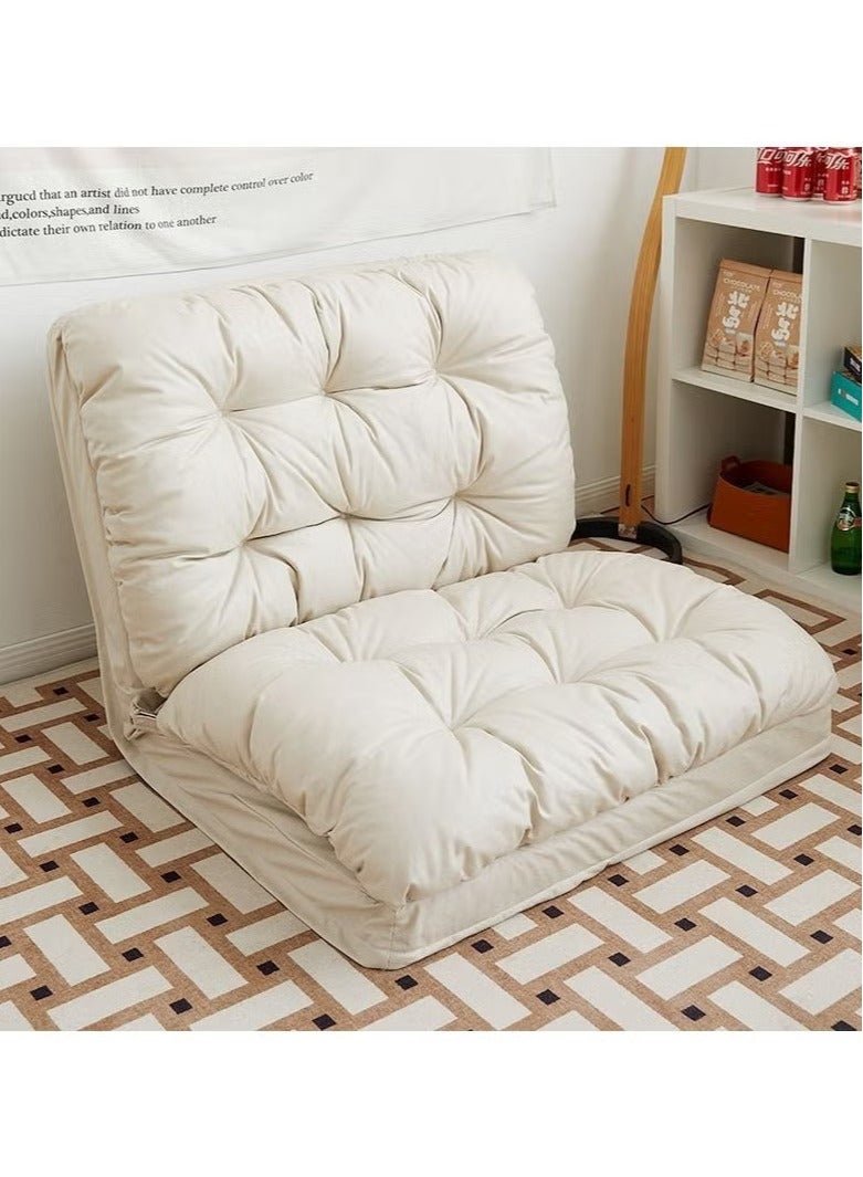 Generic Lazy Boy Chair, Folding Sofa Bed Fabric Couch Lounge with 5 Adjustable Reclining Position, Can Lie and Sleep Small Household Tatami  - Image 1