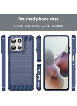 for Motorola G56 5G Case Cover, High Quality Slim and Lightweight Brushed Comfortable TPU Soft Feel Cell Phone Protective Case for Motorola G56 5G, Blue - view 2