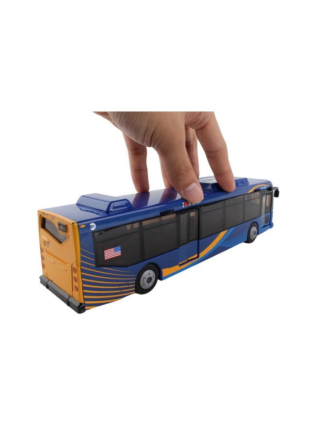 Daron MTA 11 inch Single Bus in New Blue Livery Friction Rolling - Image 5