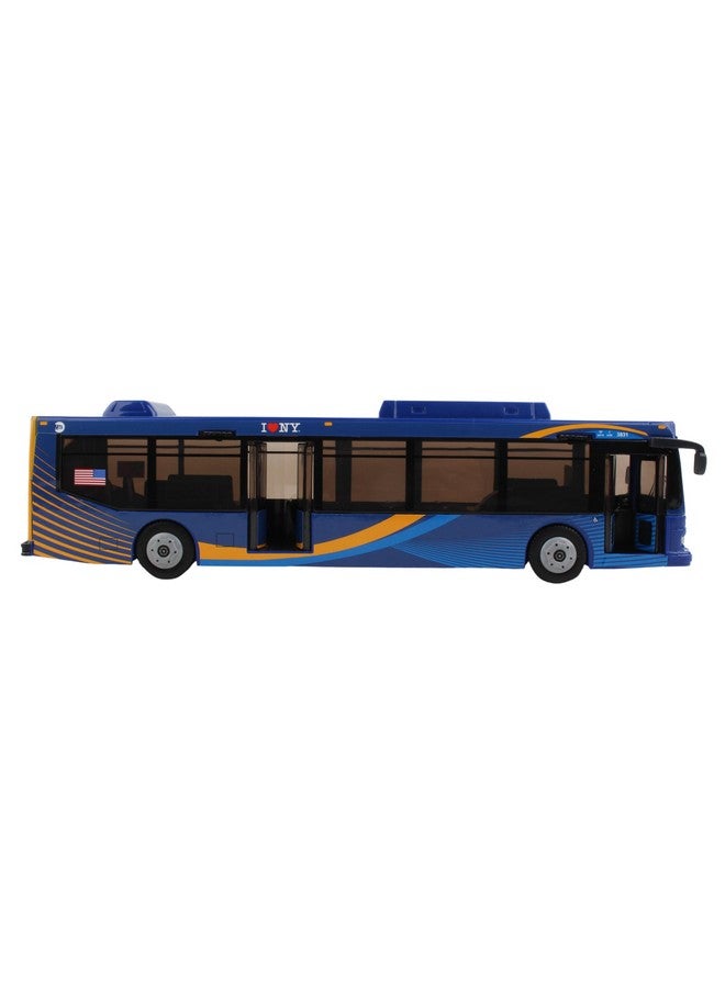 Daron MTA 11 inch Single Bus in New Blue Livery Friction Rolling - Image 3