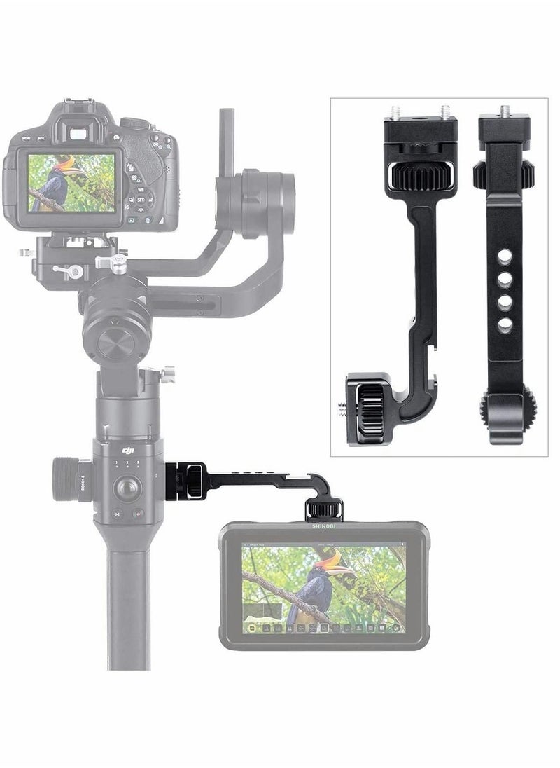 SYOSI - Gimbal Monitor Mount for DJI Ronin S/SC, 360° Swivel Extension Bracket with 1/4 Thread Cold Shoe, Gimbal Stabilizer Extension Arm - Image 1